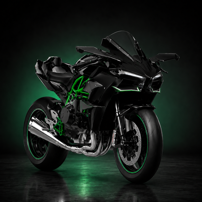 H2R Motorcycle with Real Smoke, Sound & LED Lights