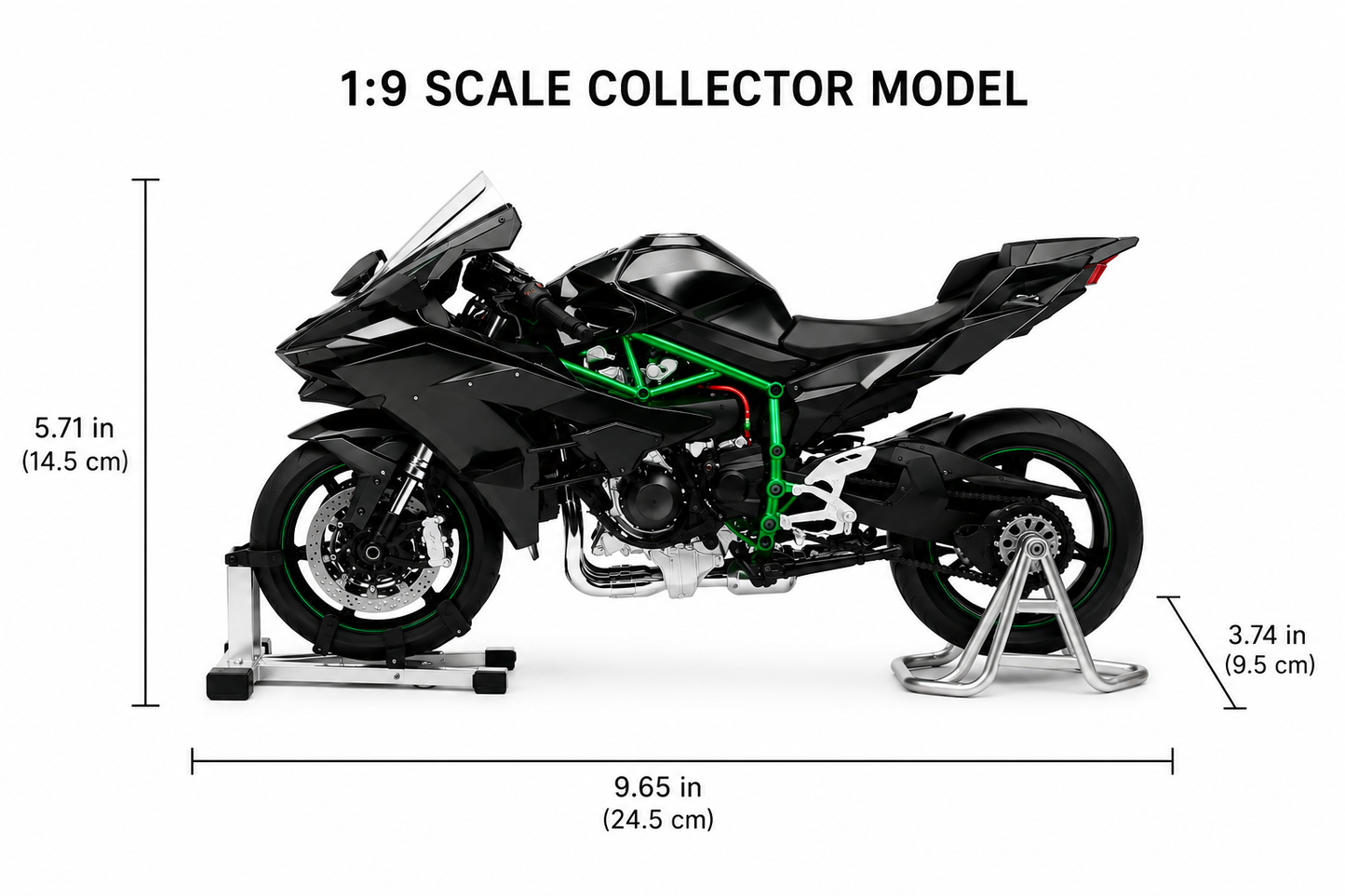 H2R Motorcycle with Real Smoke, Sound & LED Lights