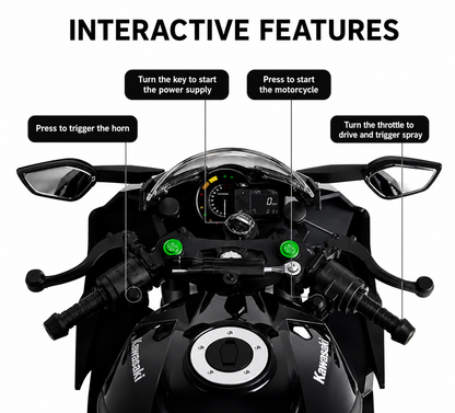 H2R Motorcycle with Real Smoke, Sound & LED Lights