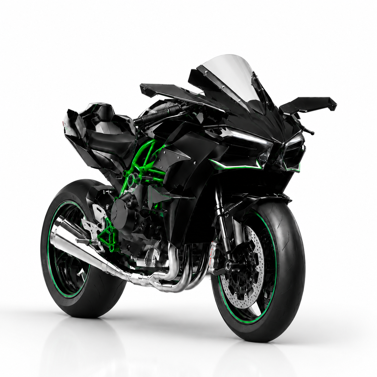 H2R Motocicleta con Humo Real, Sonido y Luces LED